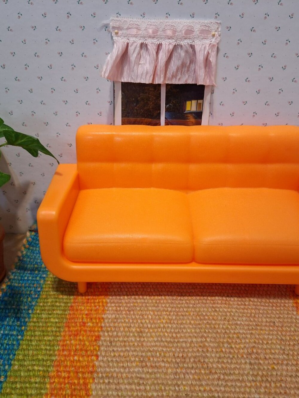 Barbie Dream Doll House Furniture Orange Couch Replacement
